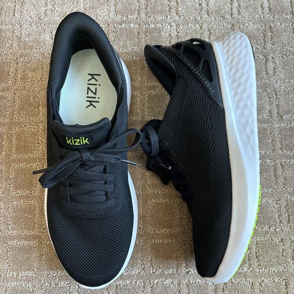 Kizik Athens Athletic Sneaker Mens 9.5 Women 11 Black Slip On Hands Free Comfort - Picture 1 of 9